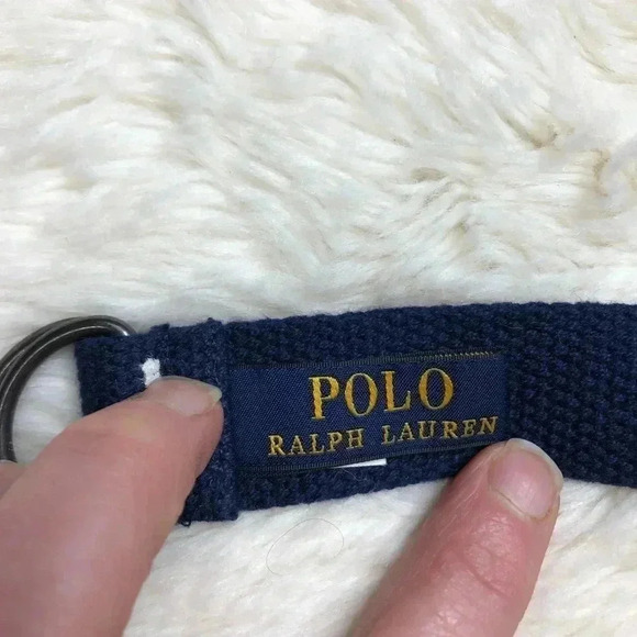 Polo By Ralph Lauren Navy Blue Cloth Belt Size 18M - Picture 6 of 9